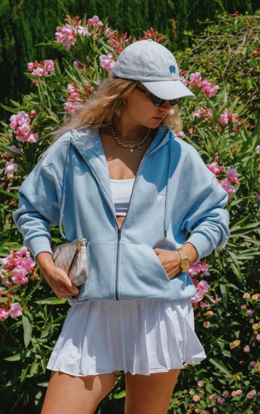 Trendsplant Dames Hoodie Essential Blue Fog