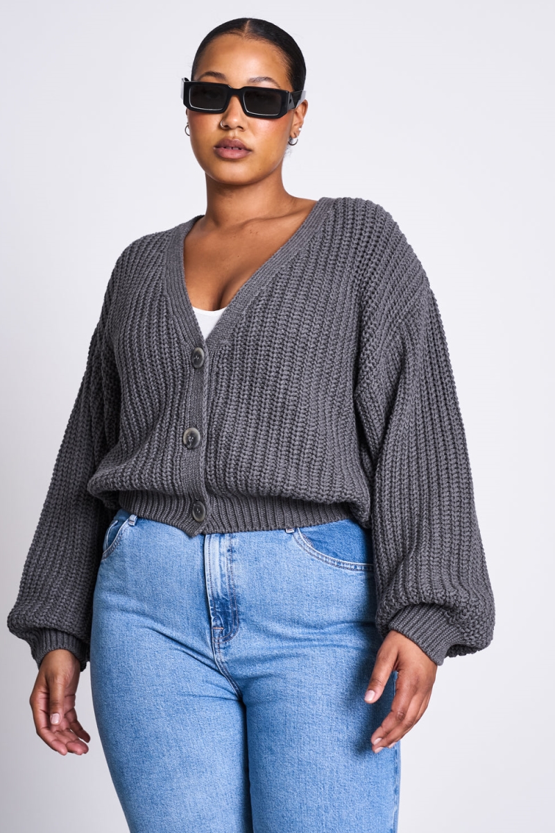 JAN 'N JUNE  Vest Lena Donkergrijs