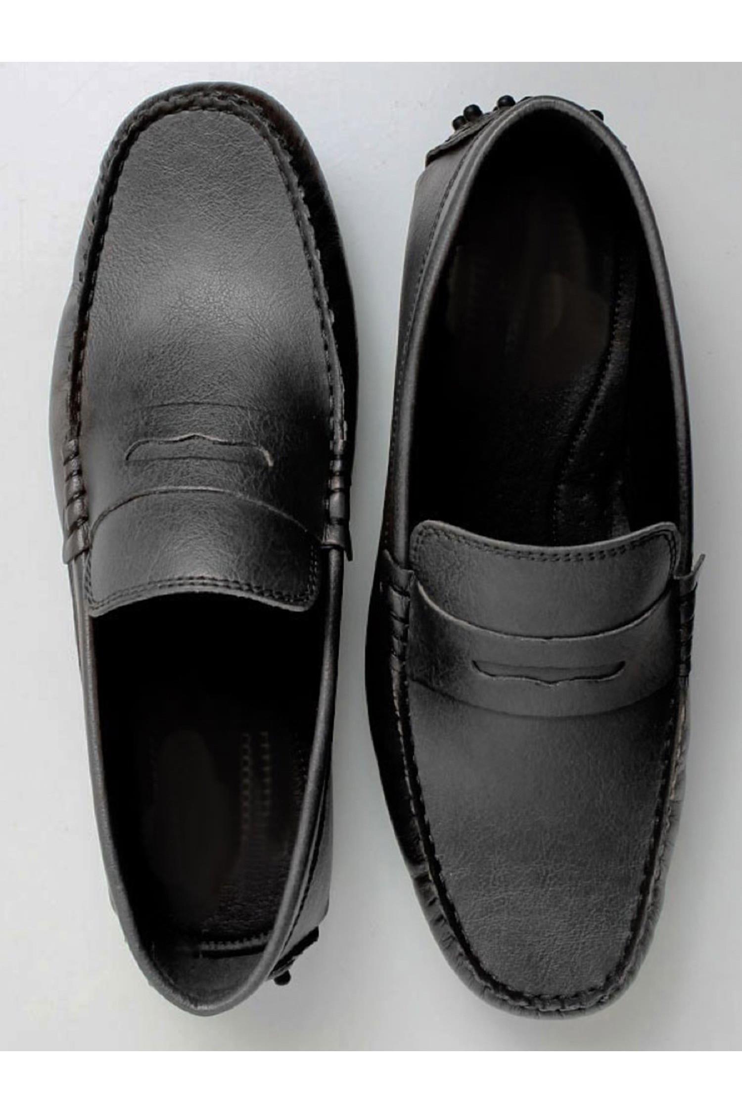 Will's Vegan Store mannen vegan Penny Driving Loafers Zwart
