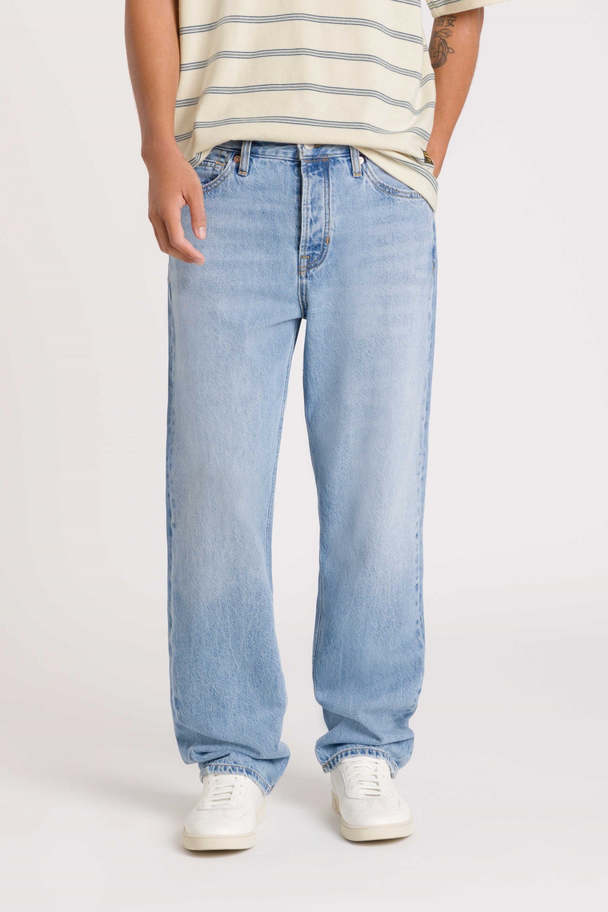 Kings of Indigo mannen vegan Jeans Roy Washed Blauw Reef Licht
