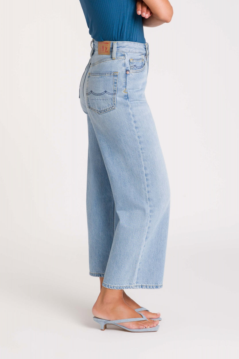 Kings of Indigo  Cropped Jeans Elisabeth Blue Reef Super Light Washed Blauw