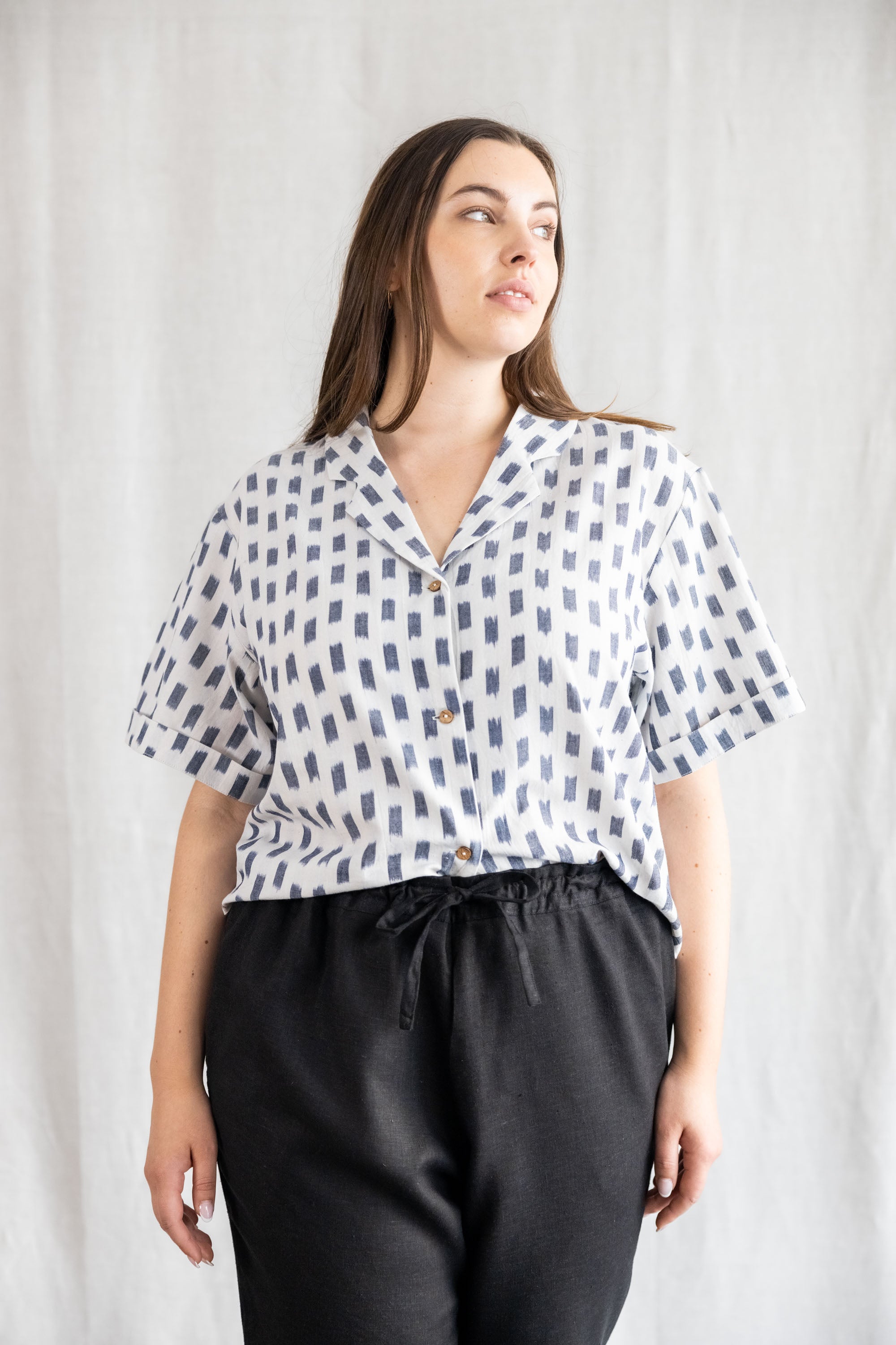 Jyoti - Fair Works  Blouse Avaani Ikat Wit
