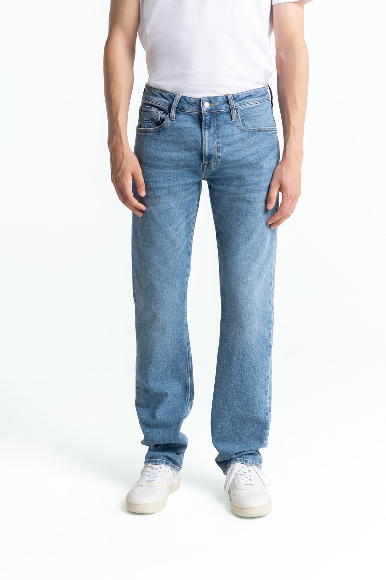Kings of Indigo mannen vegan Jeans Ryan Sander Mid Washed Blauw