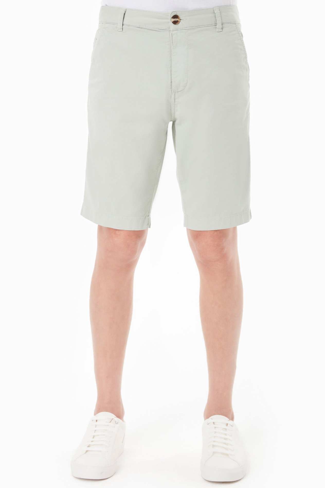 ORGANICATION mannen vegan Shorts Chino Slim Fit Groen Mos