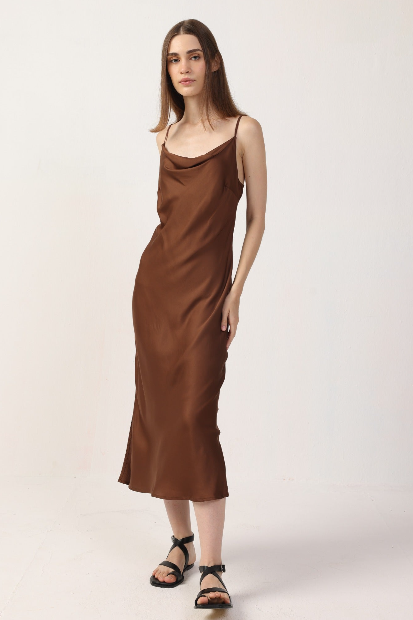 Neu Nomads Midi Jurk Cognac