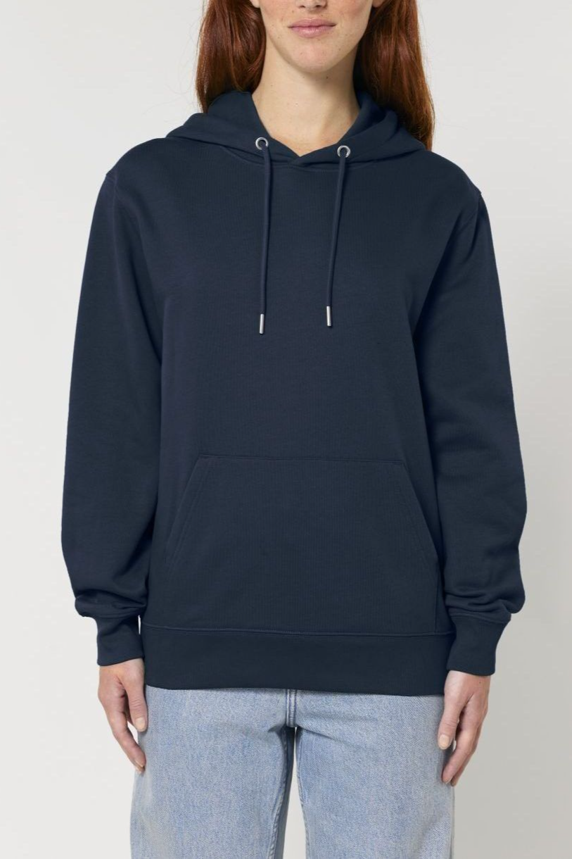 UNIPOLAR mannen vegan Hoodie Basic Crossing Franse Marine
