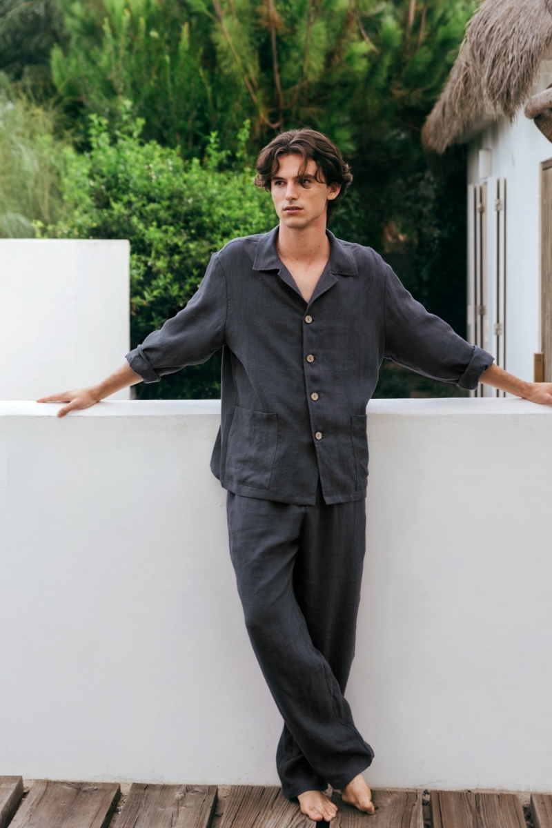 AmourLinen mannen vegan Loungewearset Oliver Charcoal