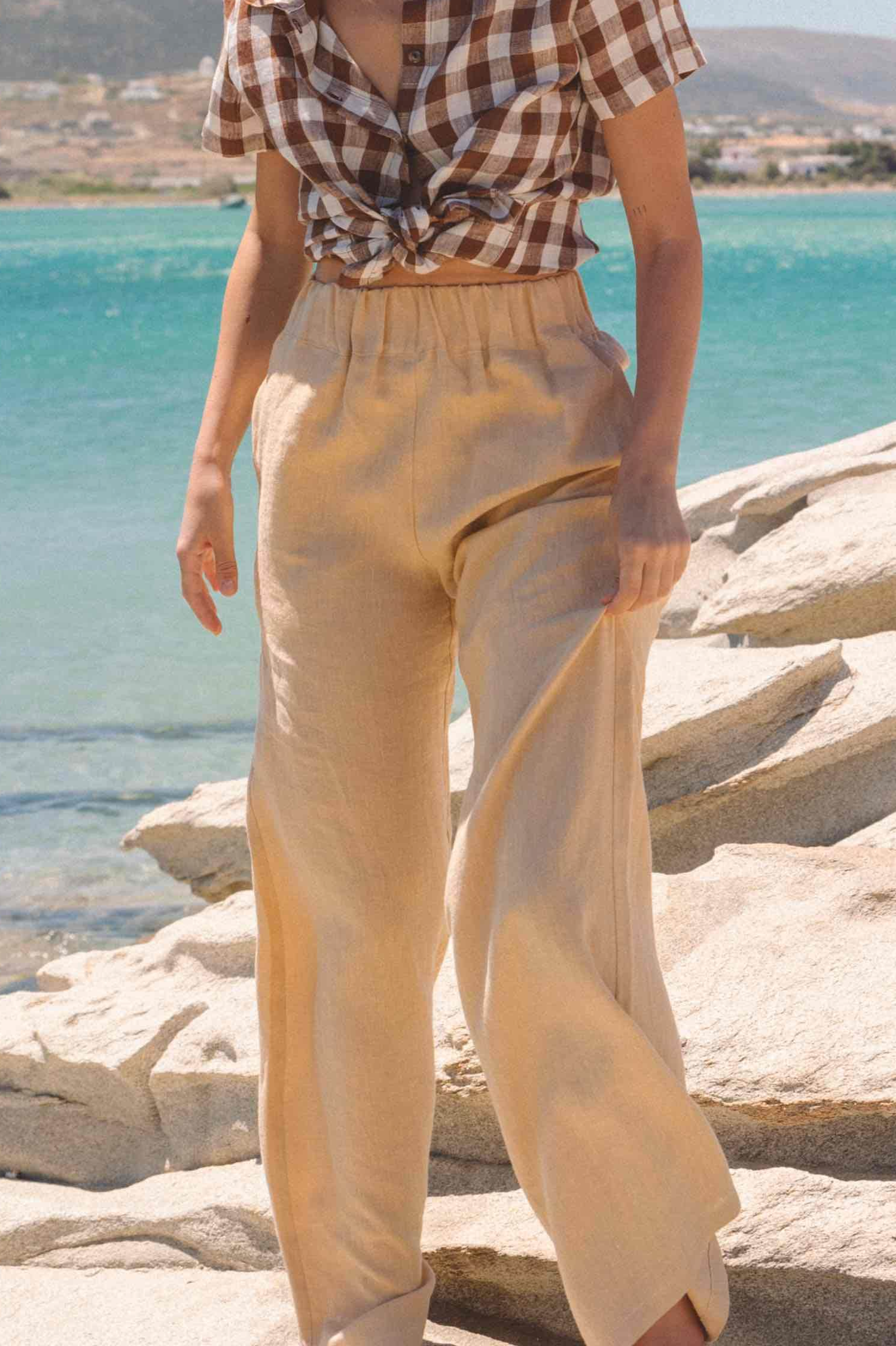AmourLinen  Broek Oulu Mosterd