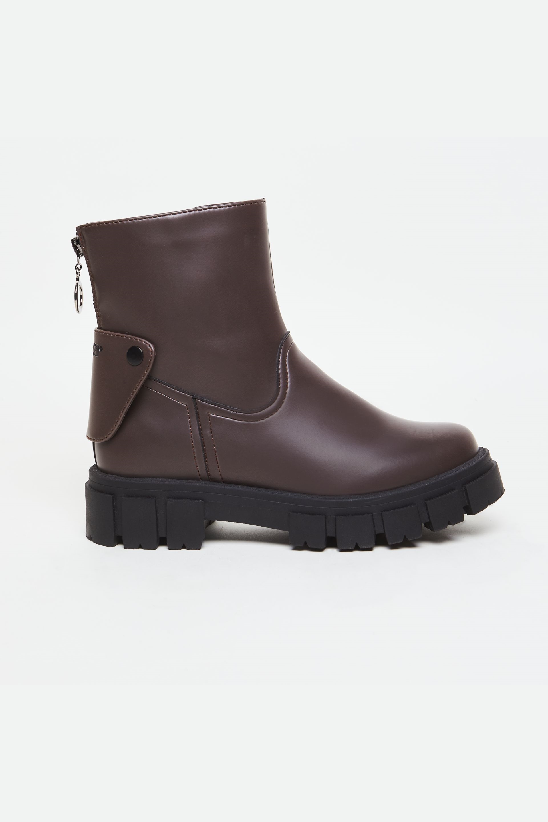 AGAZI  2in1 Boots Kama Vegan Eco-Leer Chocolade Bruin