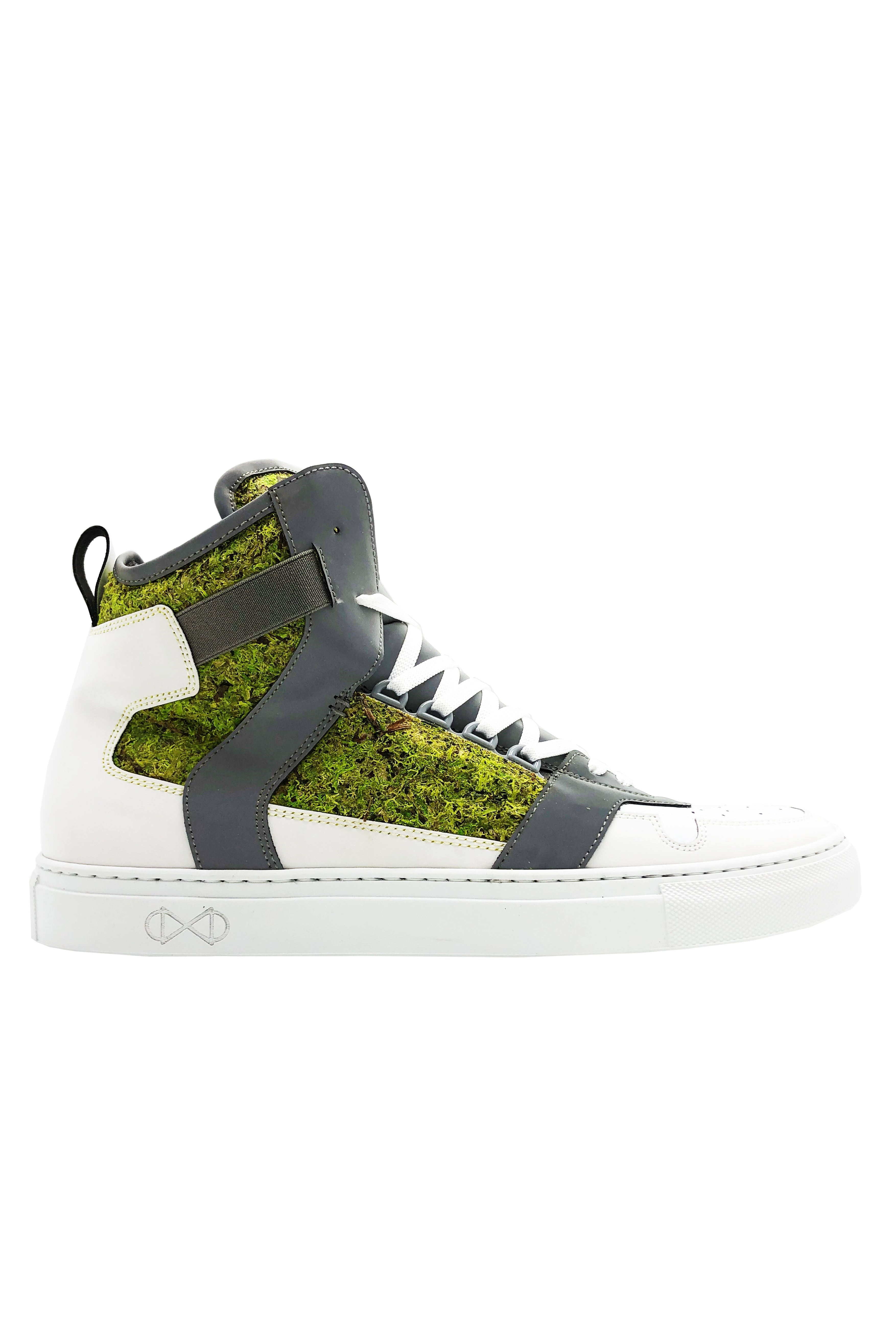 nat-2 mannen vegan Sneakers Moss Cube Reflecterend Wit & Groen