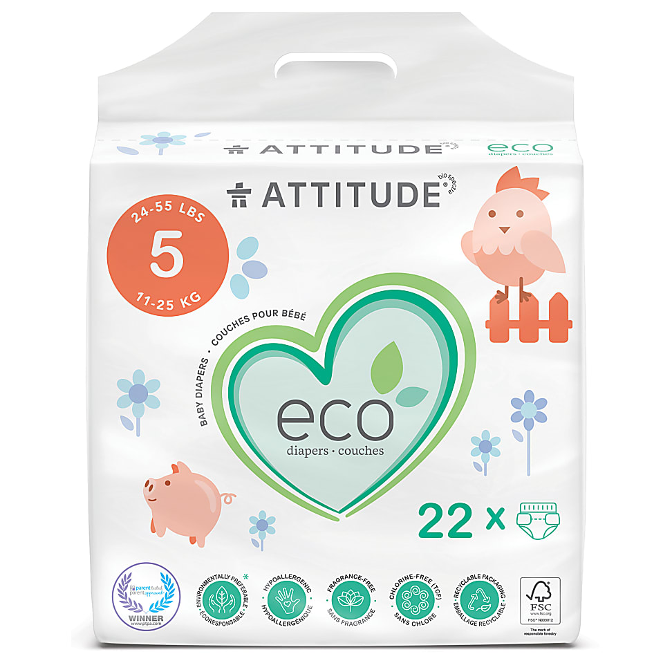 Attitude Baby Care Luiers Junior - maat 5 22 st