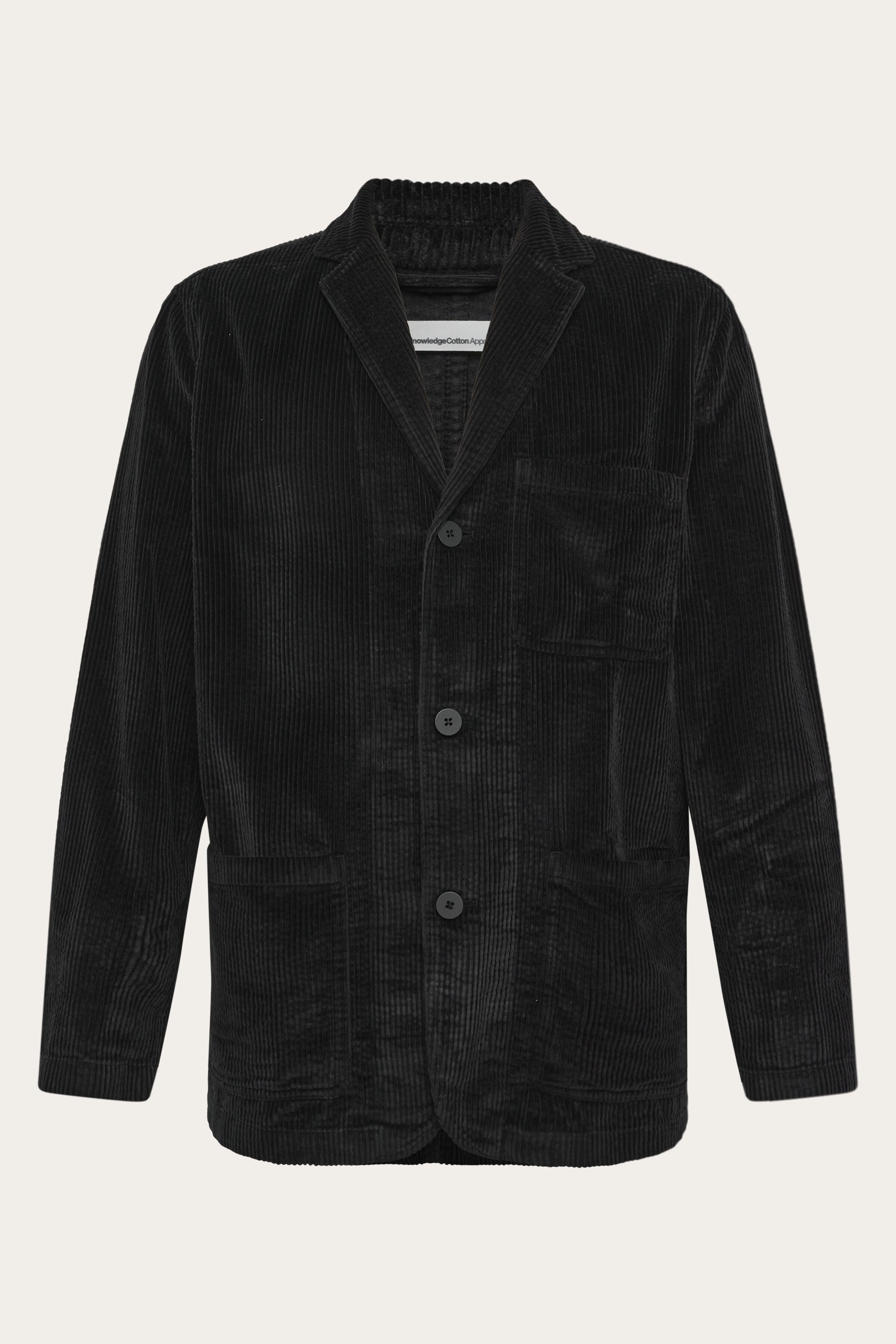 KnowledgeCotton Apparel mannen vegan Blazer Corduroy Zwart Jet