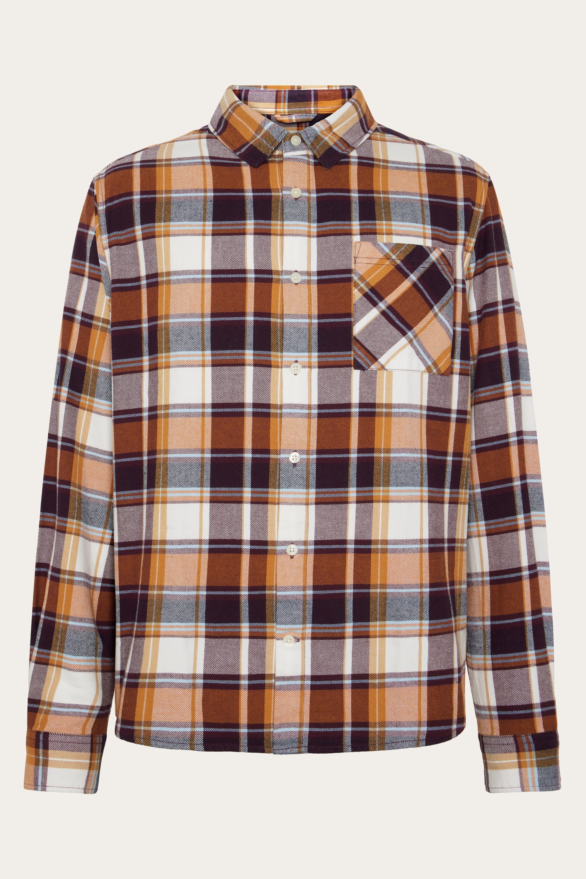 KnowledgeCotton Apparel mannen vegan Overhemd Flanel Licht Geruit Rood