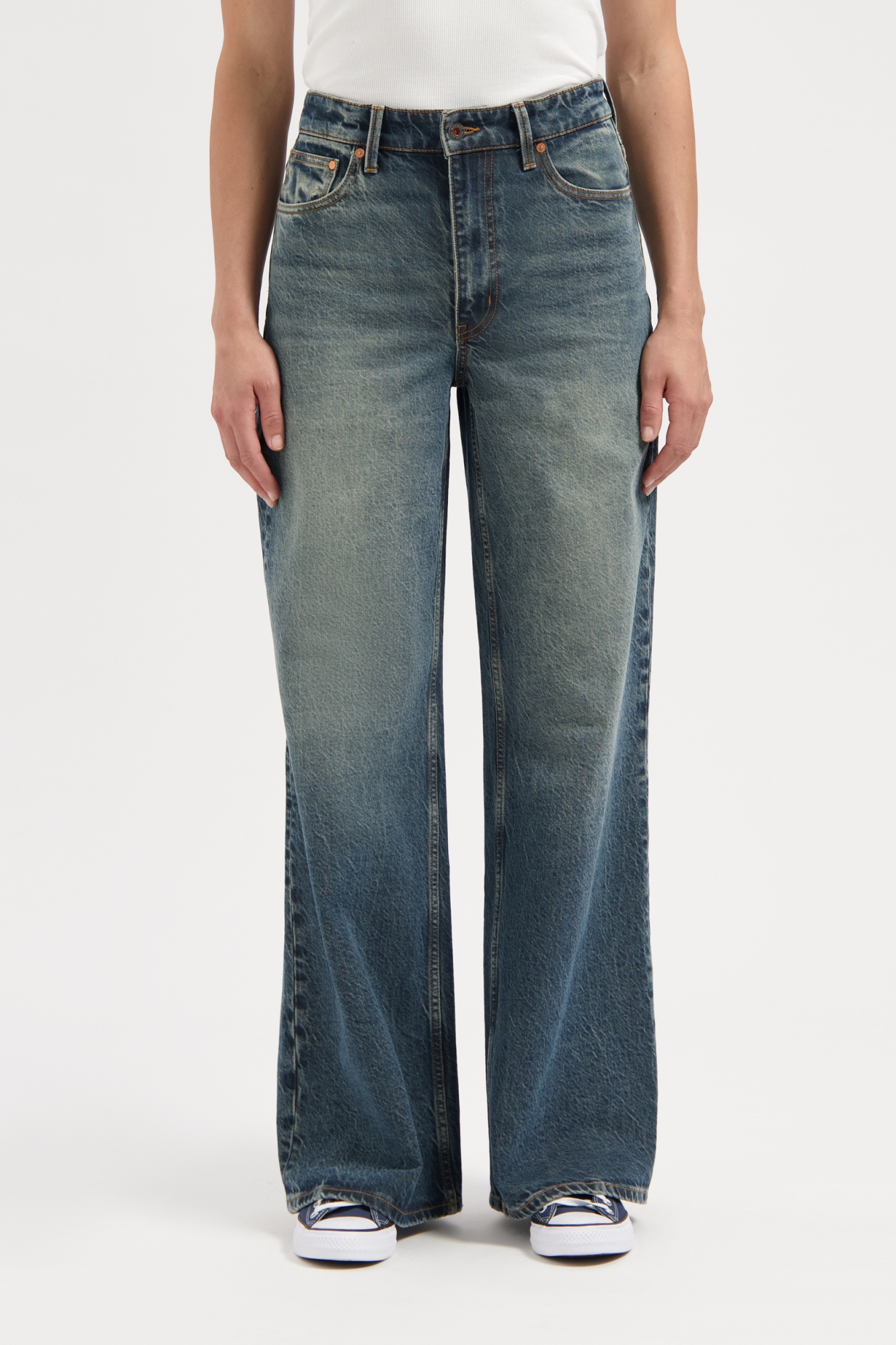 Kuyichi  Jeans Flare Harper Retro Blauw