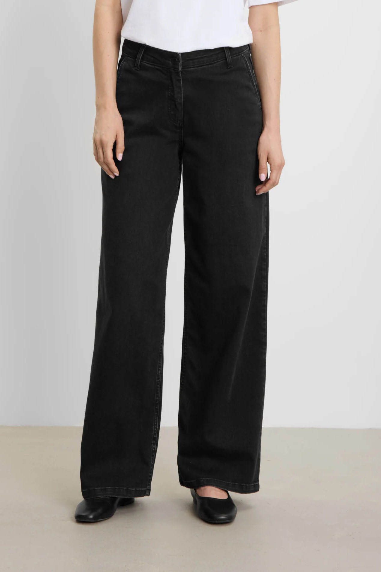 LAURIE  Jeans Charm Losse Gewassen Zwarte Denim