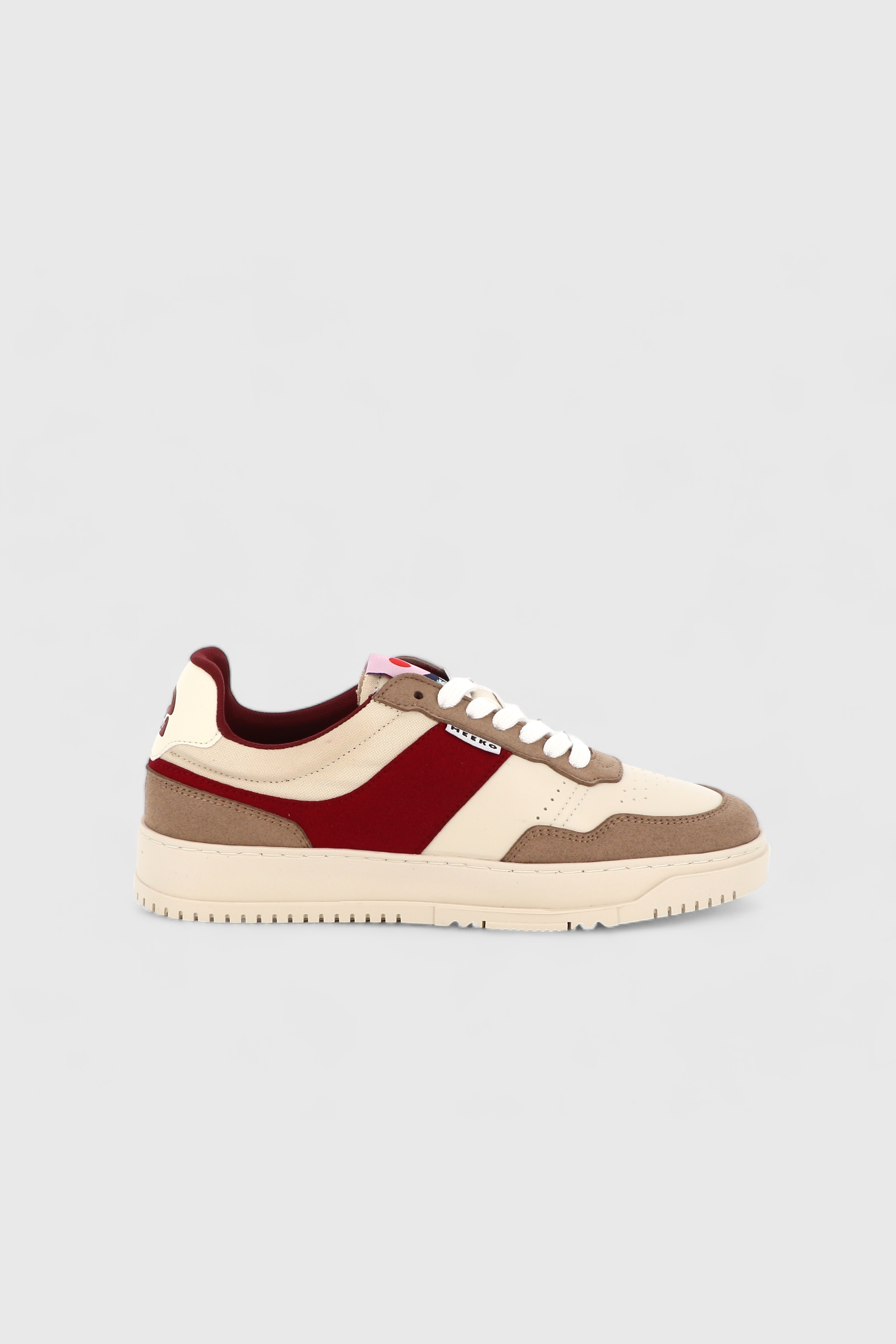 MEEKO mannen vegan Sneakers Kiboko Cordura Rabarber Donkerrood