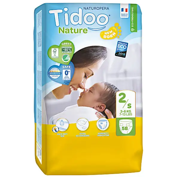 Tidoo Nature Luiers Maat 2 - Mini 3-6kg