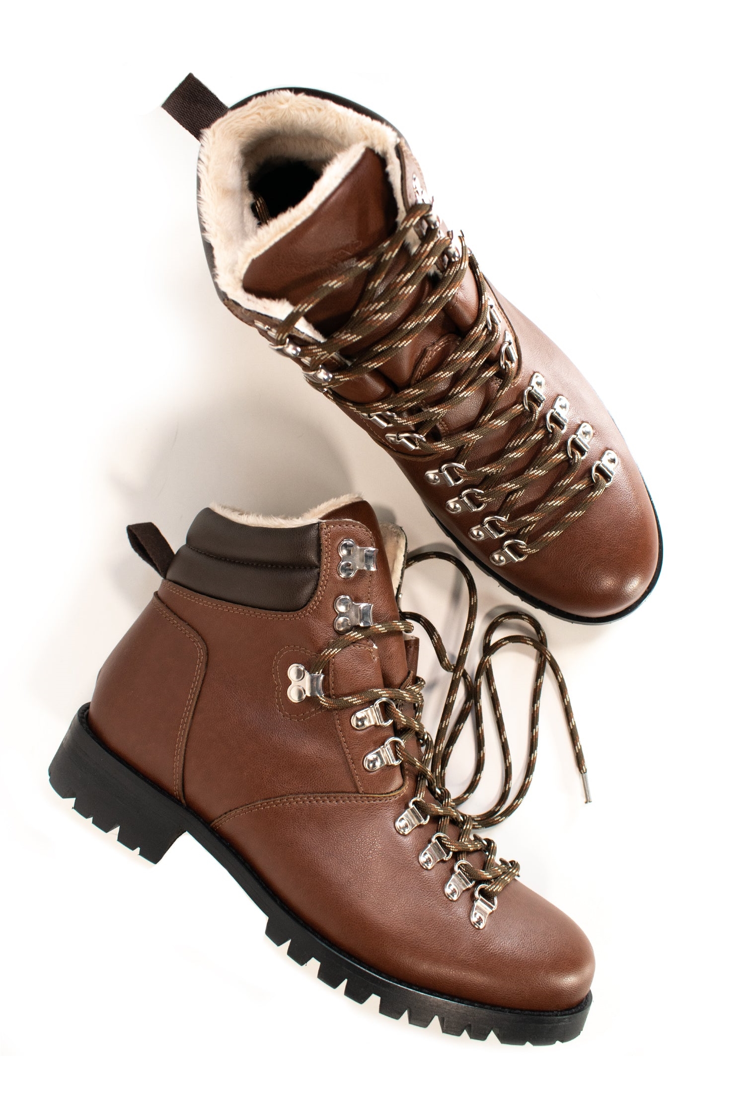 Will's Vegan Store  Wandelschoenen Dames Wvsport Insulated Waterproof Alpine Trail Chestnut Brown
