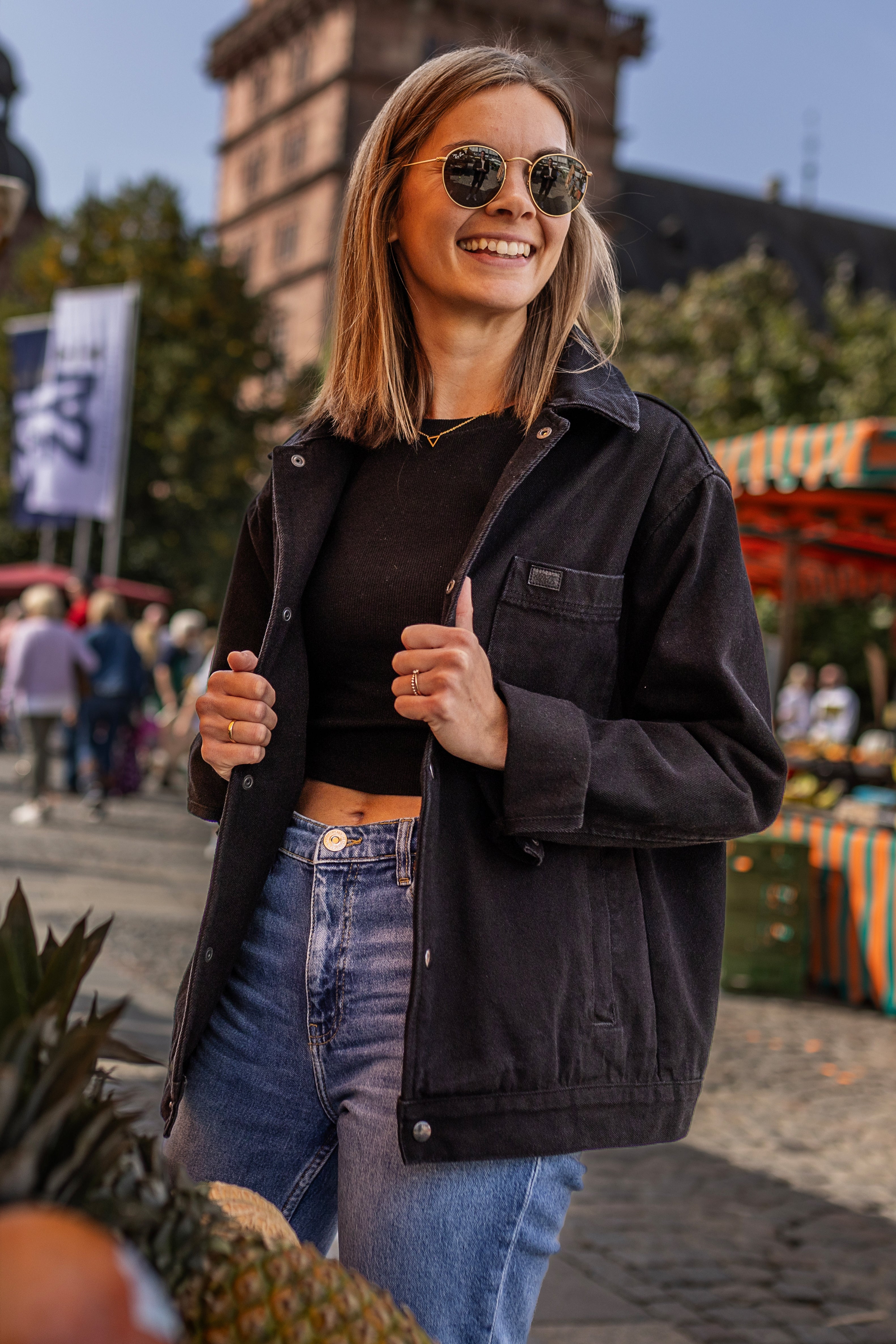 DIRTS mannen vegan Spijkerjasje Unisex Zwart