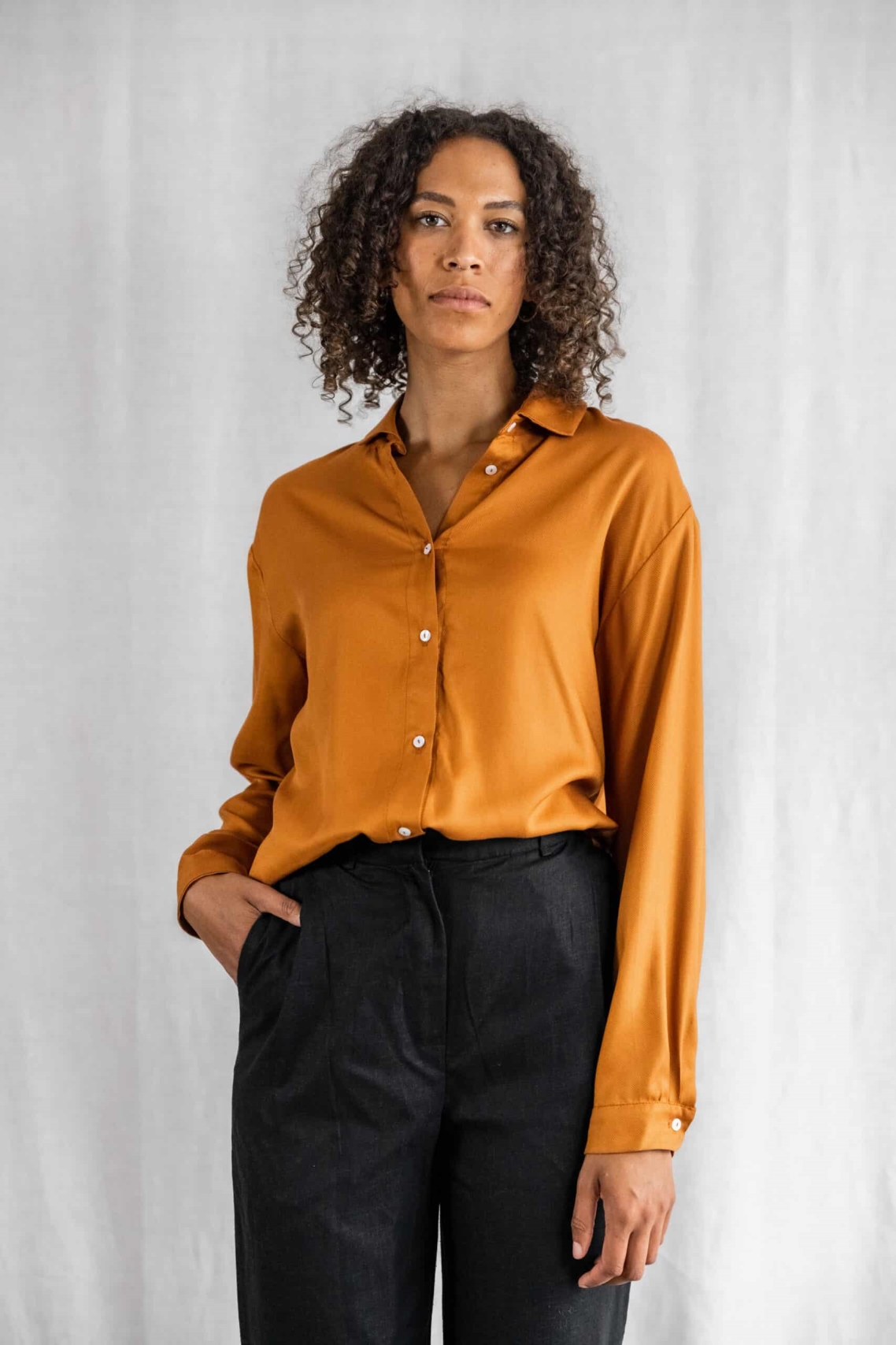 Jyoti Fair Works  Blouse Komali Koper Roest