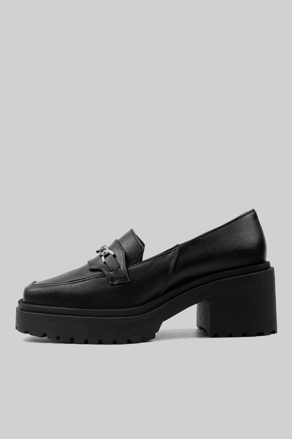 BOHEMA  Squared Chunky Loafers Zwart