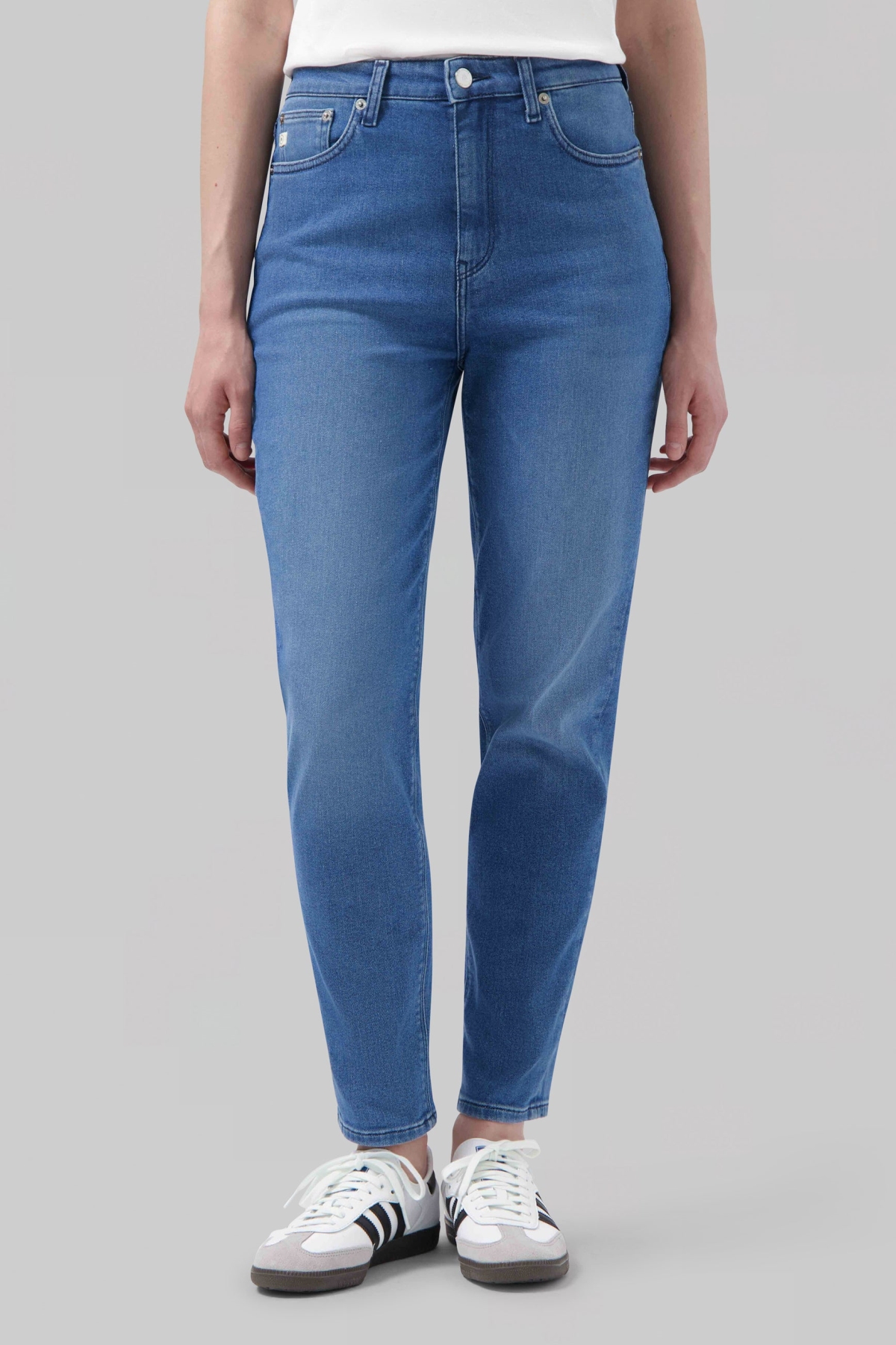 MUD Jeans  Jeans Mams Stretch Tapered Authentiek Indigoblauw