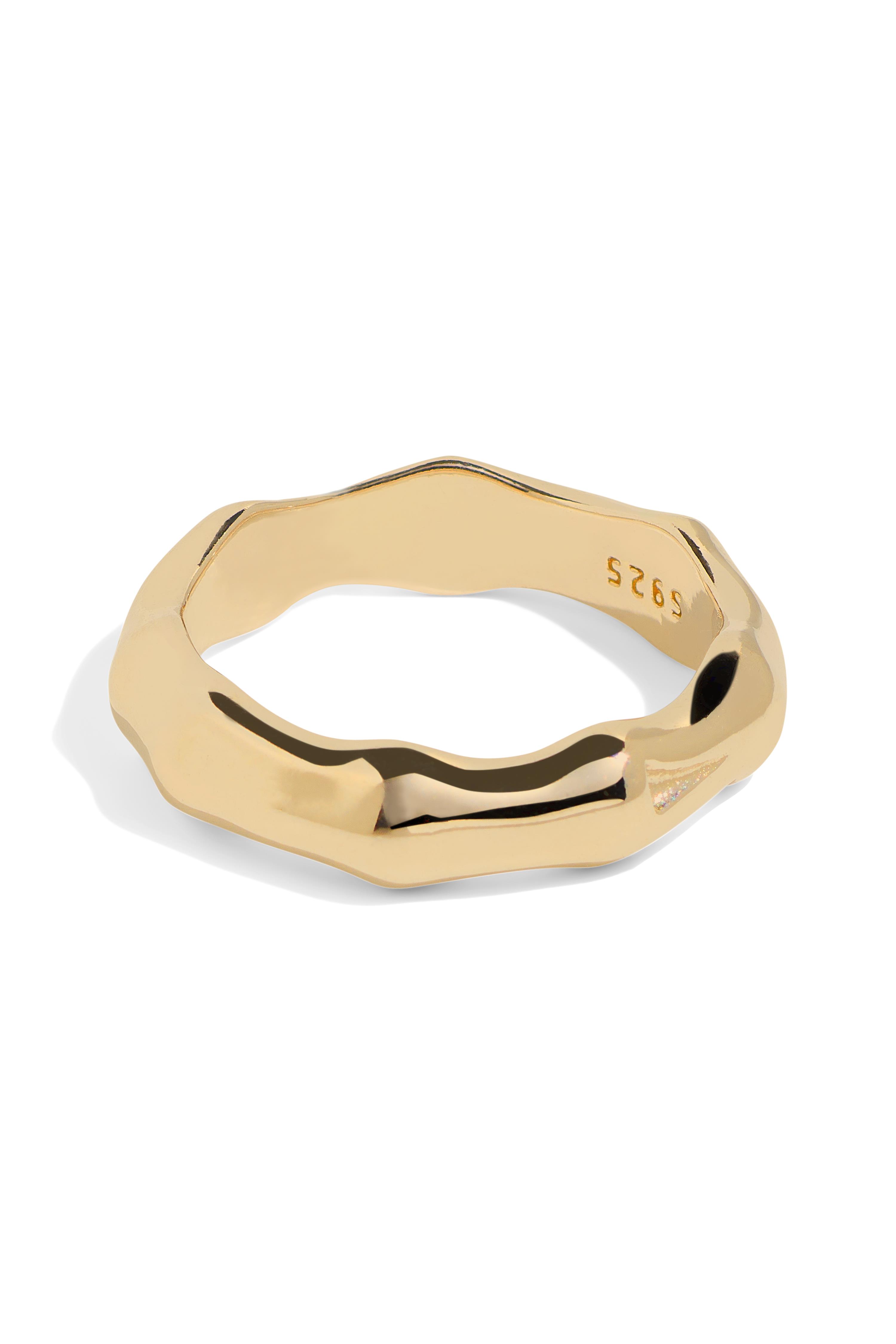 Bound Studios  Ring Bamboe Verguld