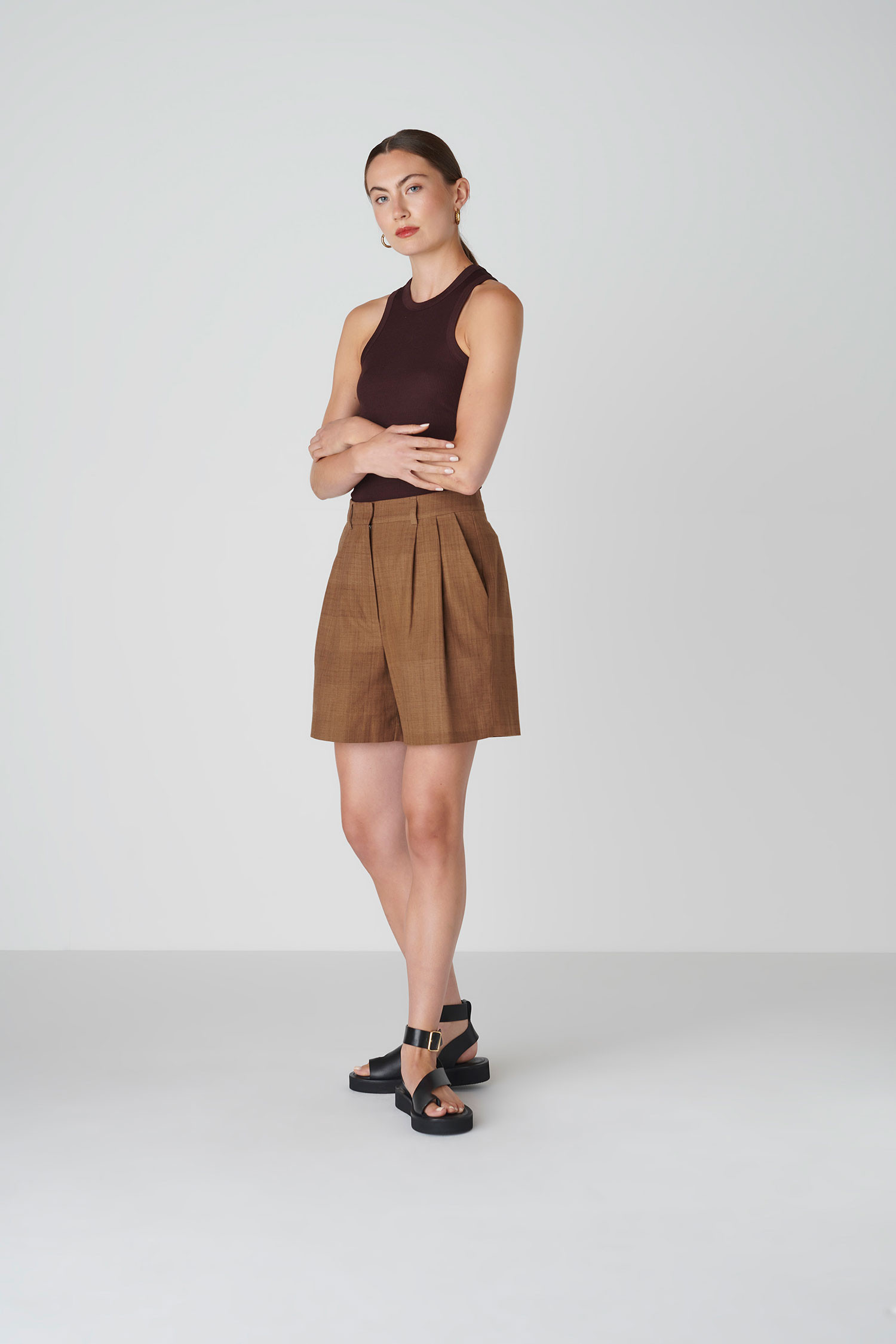 Floria Collective  Korte Broek BiÃ¨l Cappuccino Bruin