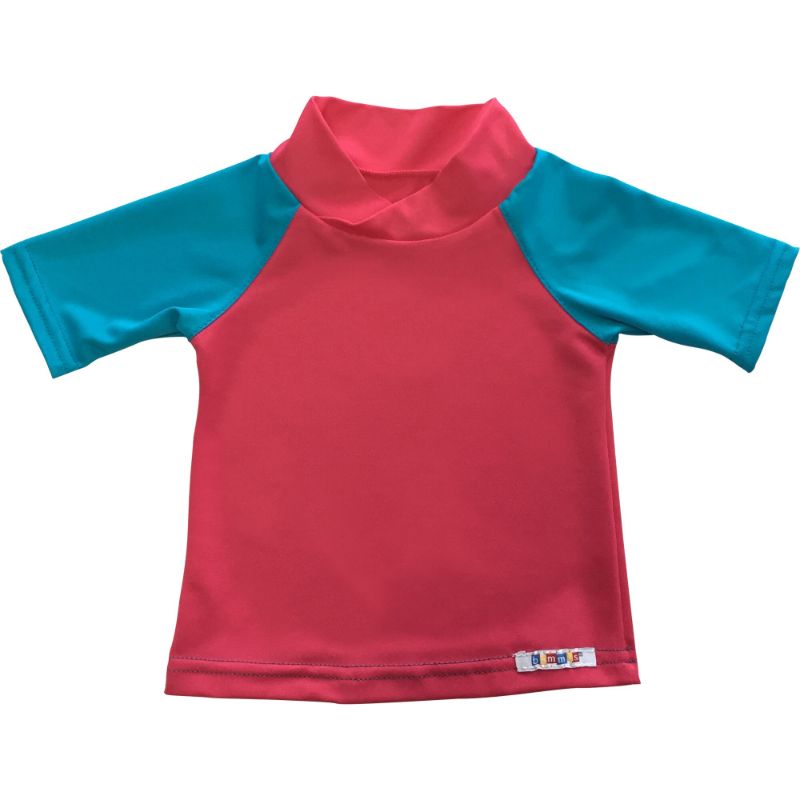 Bummis UV Shirt Pink/Aqua Sleeves - Maat L (10-13 kilo)