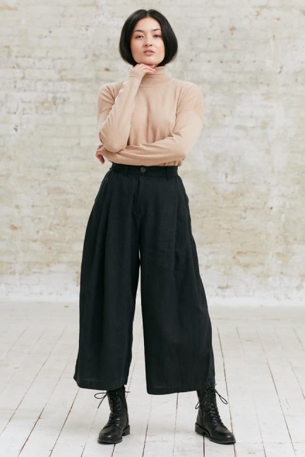 Jyoti Fair Works  Culotte Awa Hennep/Tencel Zwart