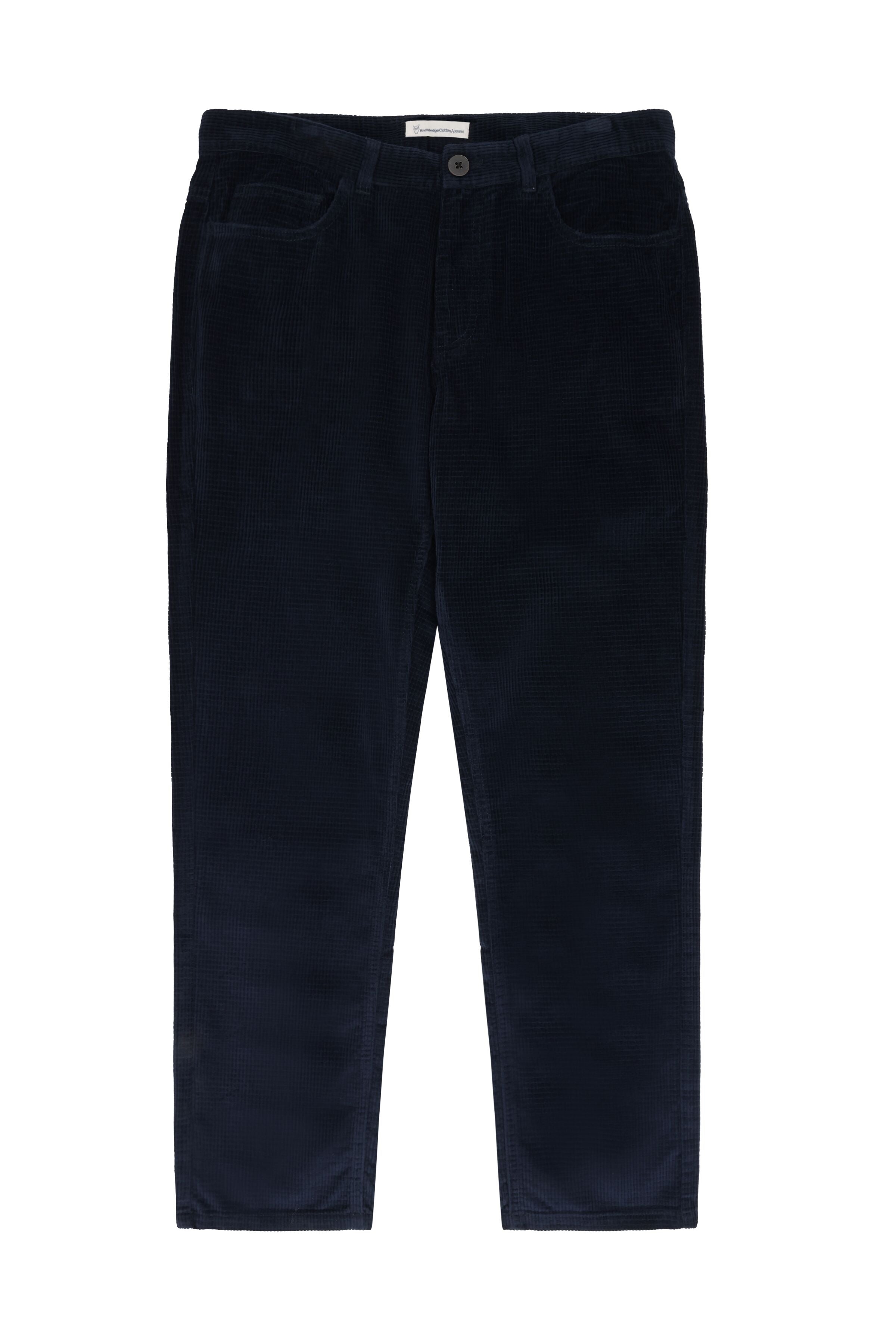 KnowledgeCotton Apparel mannen vegan Broek Corduroy Chuck 5 Pocket Night Sky Navy