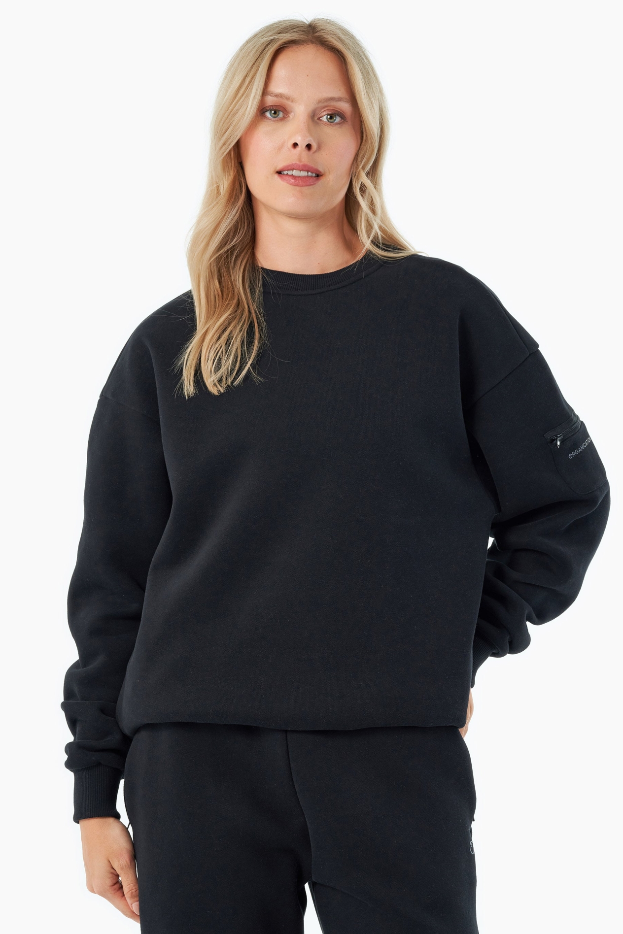 ORGANICATION mannen vegan Sweatshirt Saylorr Zwart