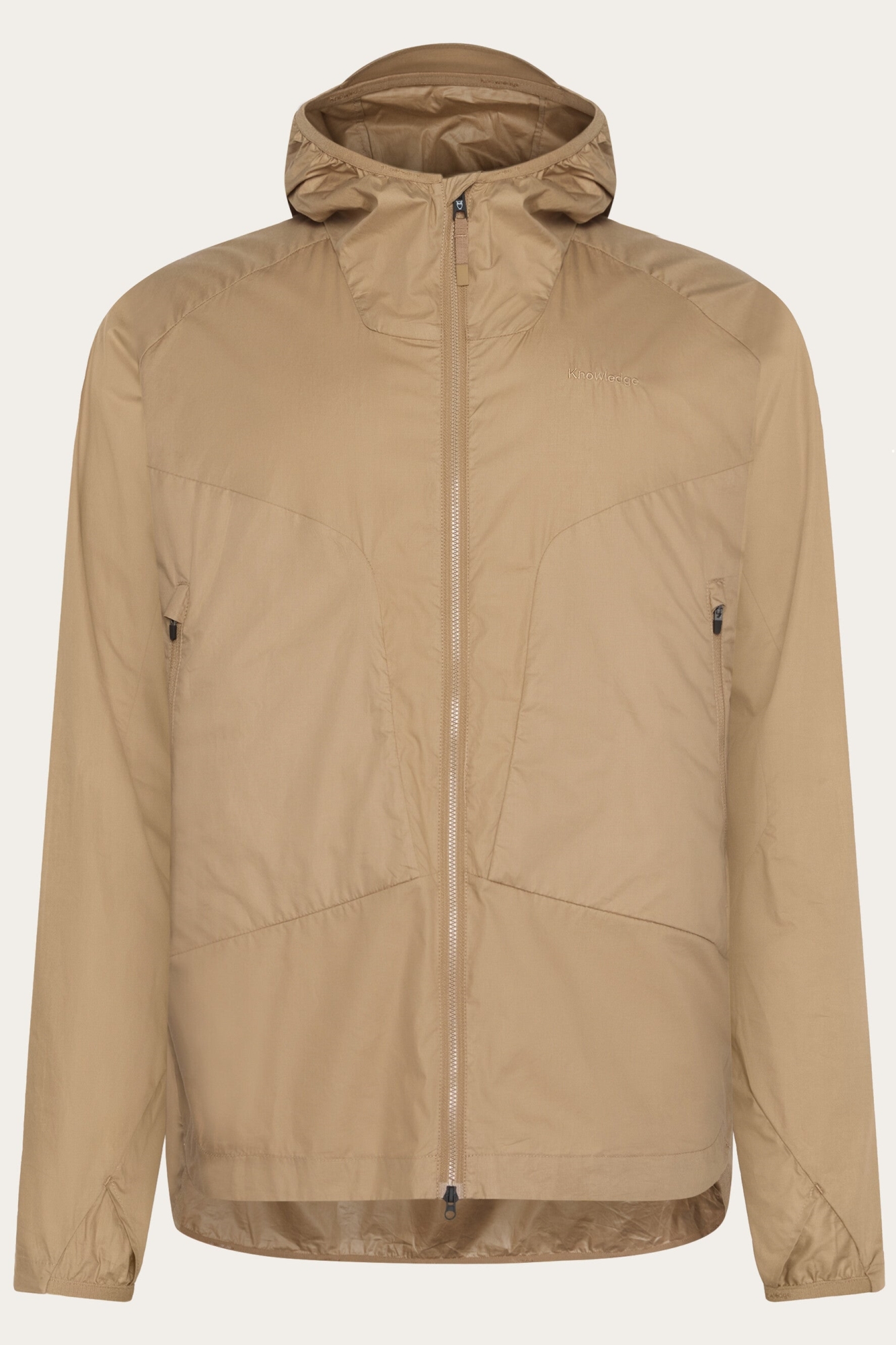 KnowledgeCotton Apparel mannen vegan Jas Vent Ripstop 90 Tuffet Beige