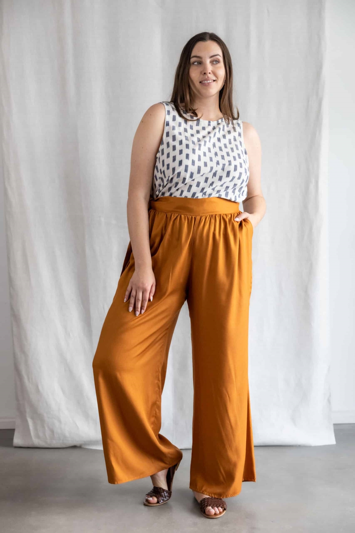 Jyoti Fair Works  Broek Rajni Koper Roest
