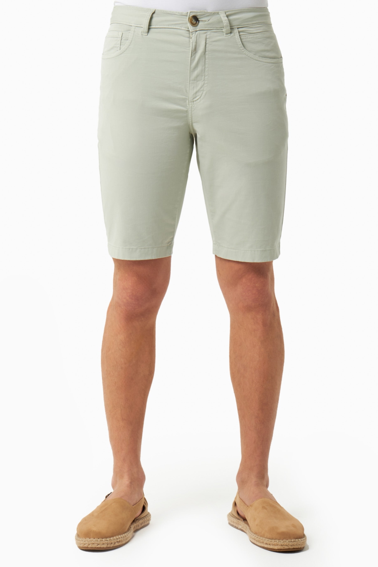 ORGANICATION mannen vegan Shorts Regular Fit Mosgroen