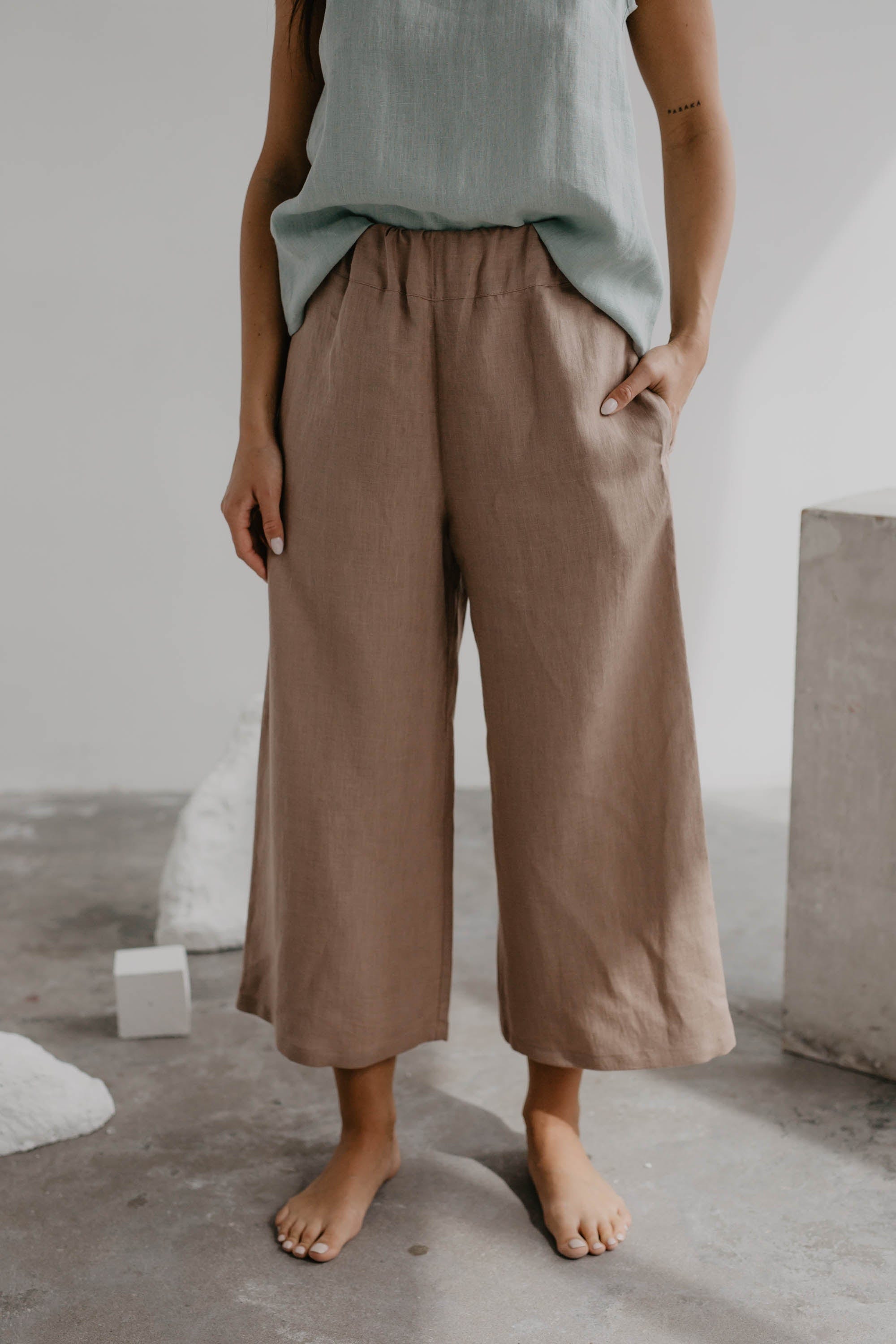 AmourLinen  Broek Tokyo Rosy Brown