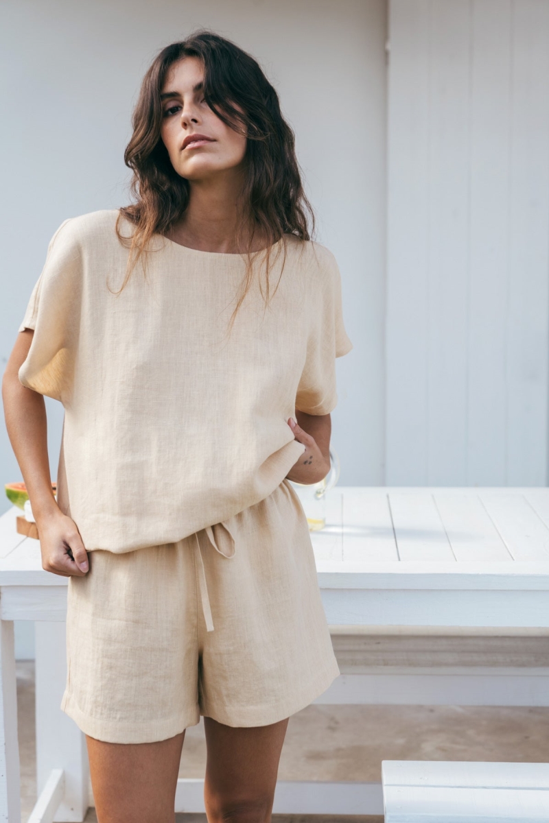 AmourLinen  Set Pyjama Cloud Nine Mosterd