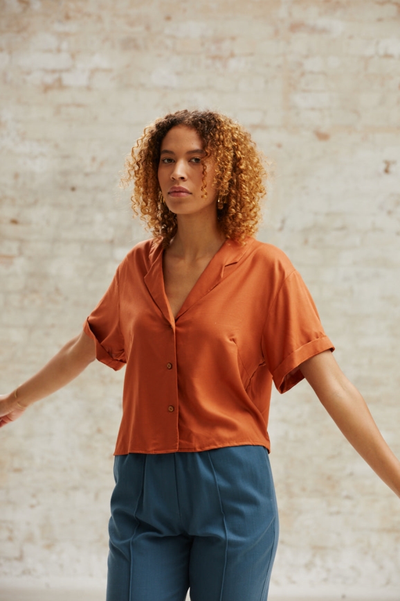 Jyoti - Fair Works  Blouse Avaani Rust