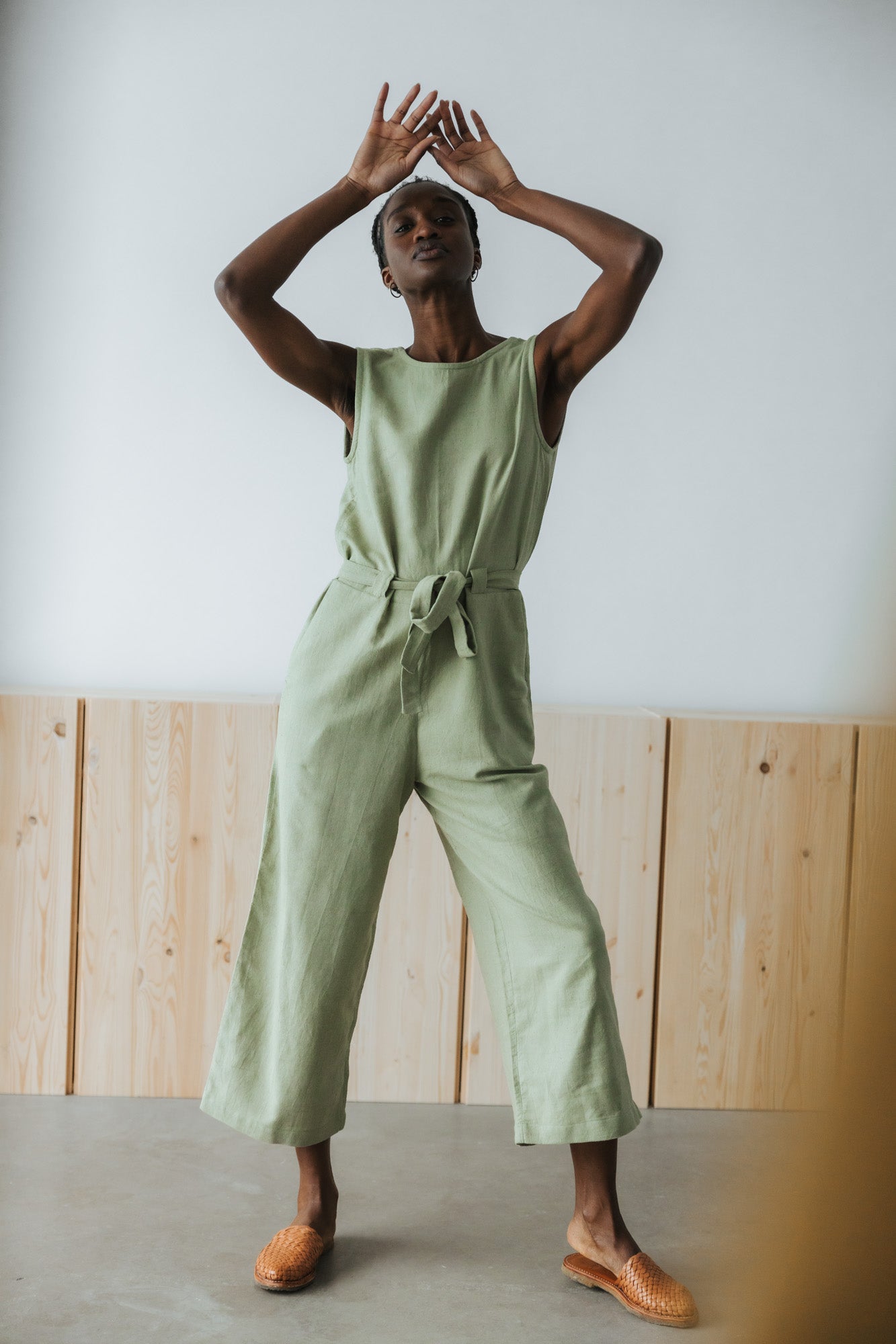 Jyoti - Fair Works  Jumpsuit Jalina Limoengroen
