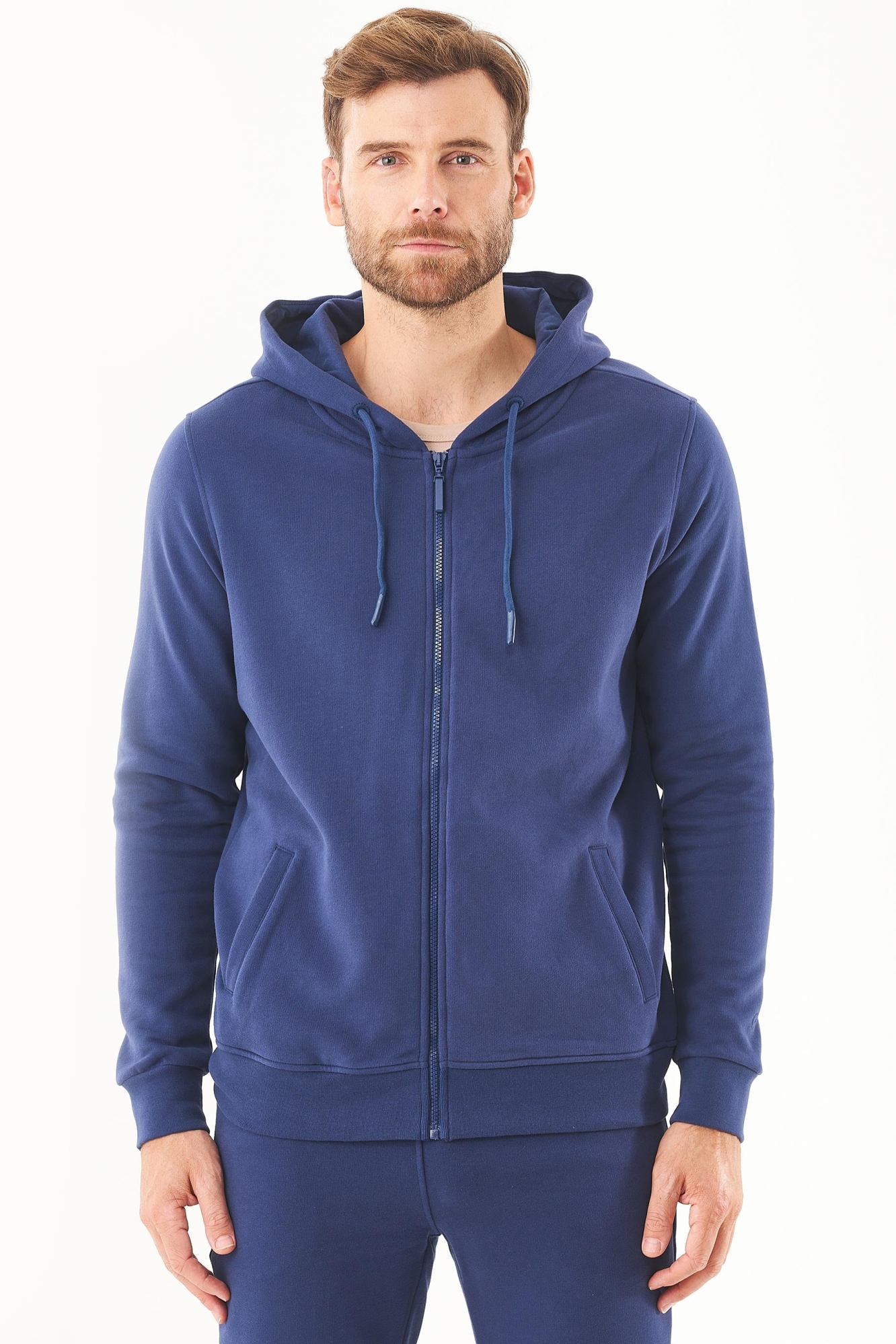 ORGANICATION mannen vegan Sweatvest Soft Touch Navy