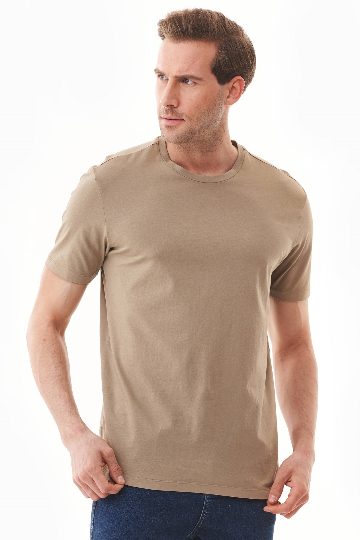 ORGANICATION mannen vegan T-Shirt Eikel Bruin