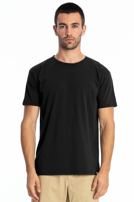 RAVENS VIEW IBIZA mannen vegan T-Shirt Basis Azur Zwart
