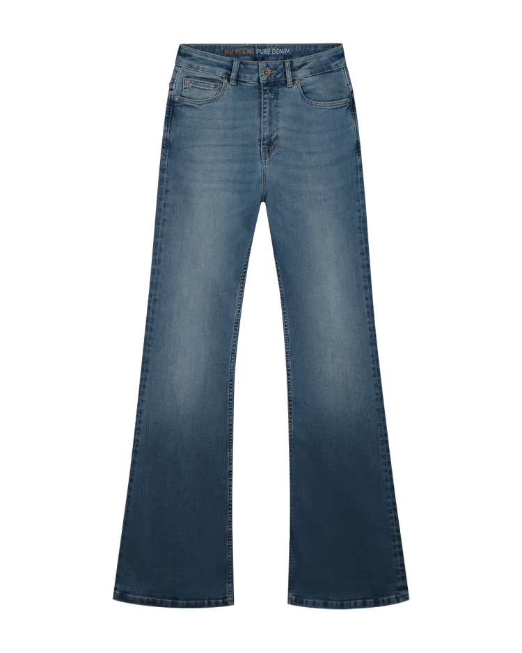 Kuyichi  Jeans Flare Lisette Super Aged Blauw