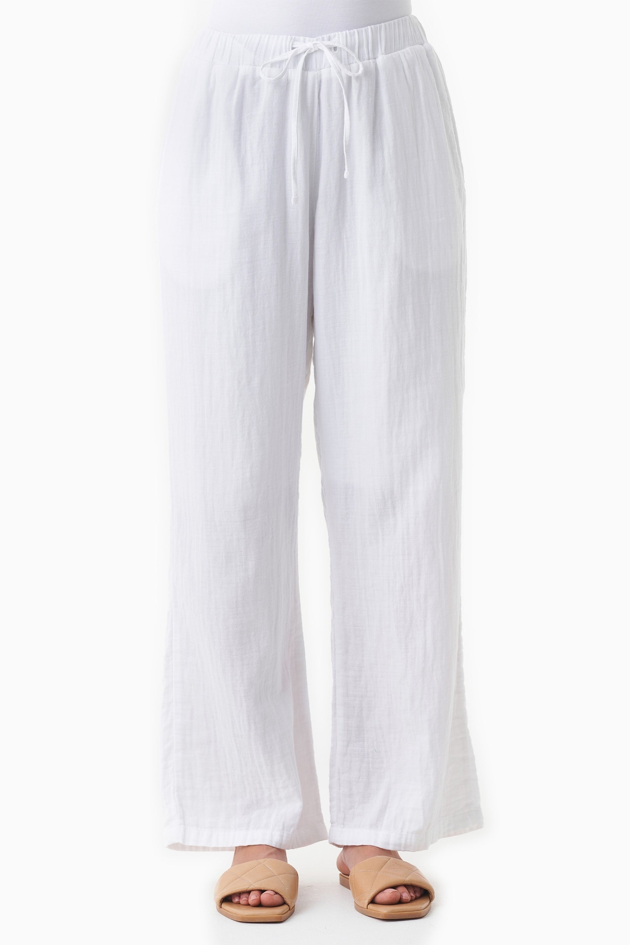 ORGANICATION  Broek Mousseline Wit