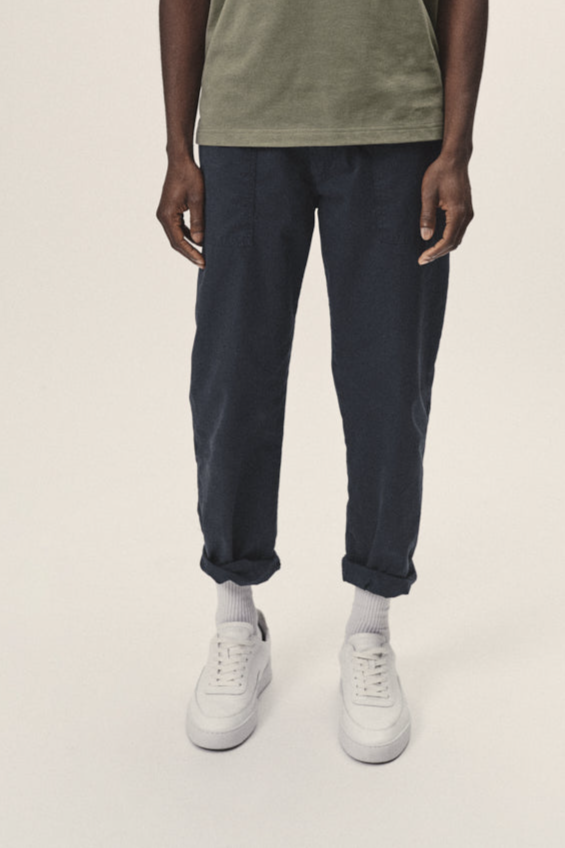 WOTE mannen vegan Workerbroek Donkerblauw