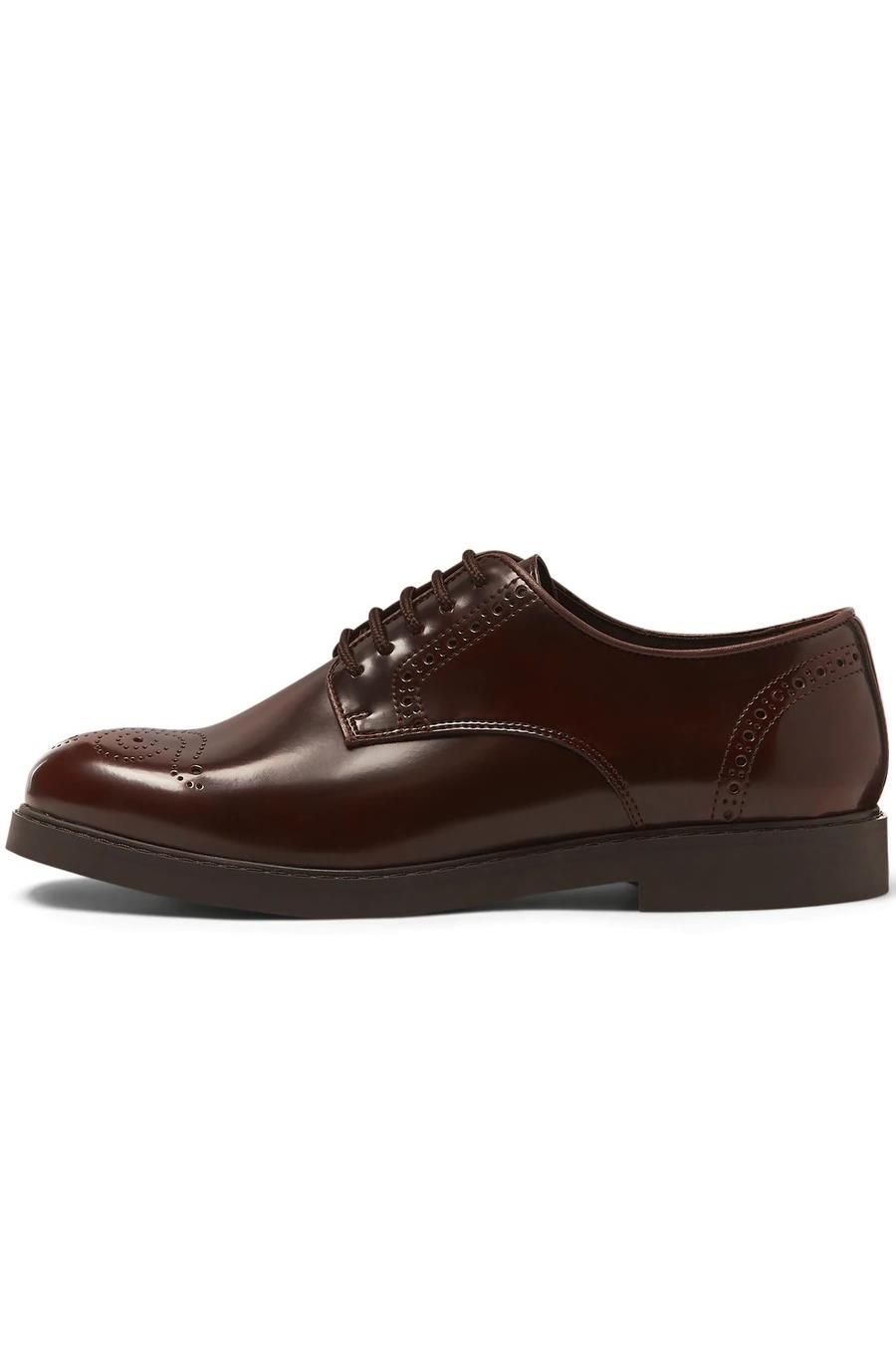 Will's Vegan Store mannen vegan Signature Brogues Cordovan Red Gloss