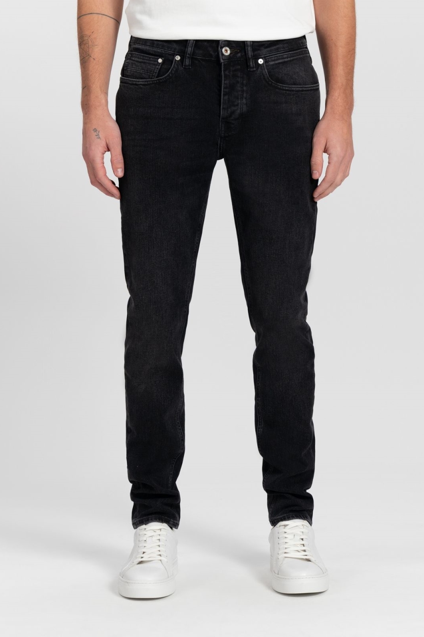 Kuyichi mannen vegan Normale Slim Jeans Jim Vintage Zwart