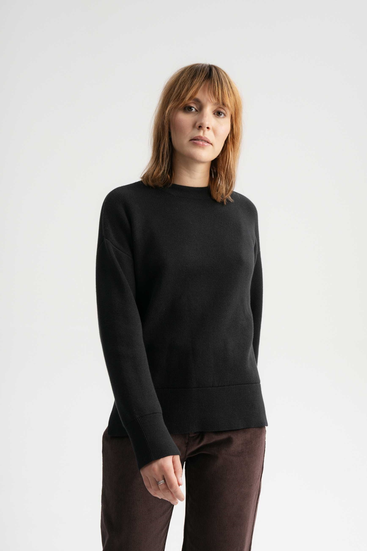 MELA  Gebreide Trui Boxy Jacquard Faiza Zwart