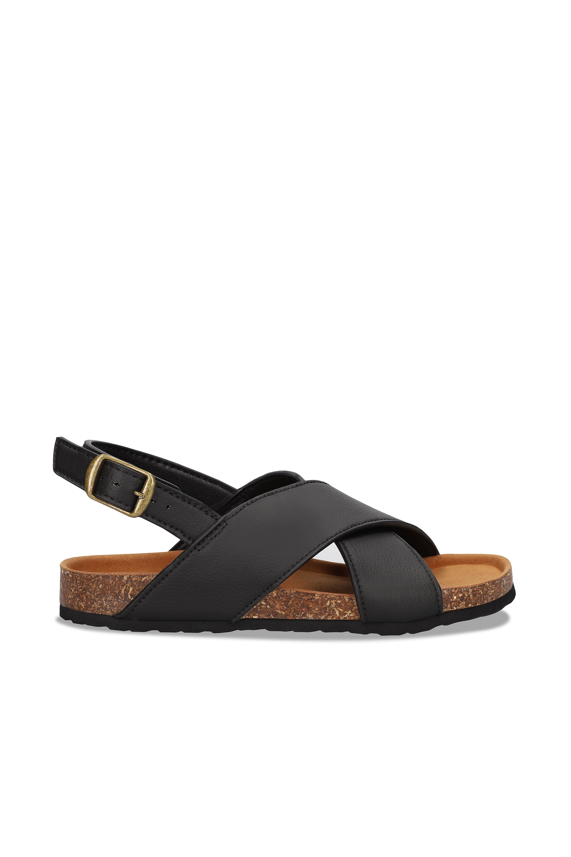NAE mannen vegan Sandalen Lanta Vegan Eco-Leer Zwart