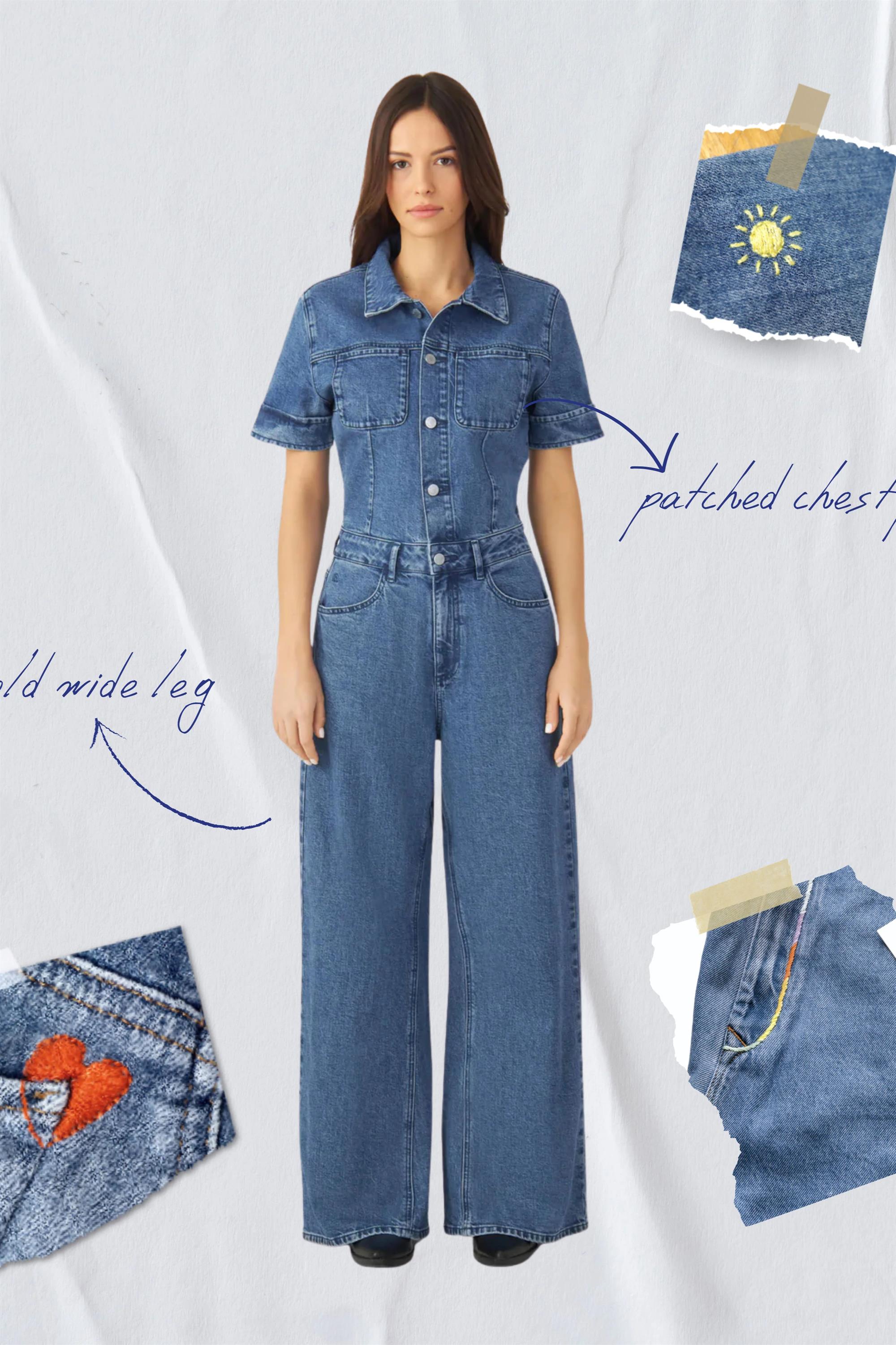 Dawn  Jumpsuit Twitter Art Op Gebroken Stukken Medium Blauw